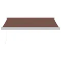 Auvent manuel rétractable marron 350x250 cm