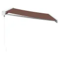 Auvent manuel rétractable marron 350x250 cm
