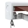 Auvent manuel rétractable marron 350x250 cm