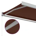 Auvent manuel rétractable marron 350x250 cm