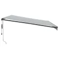 Auvent rétractable automatique anthracite et blanc 450x350 cm