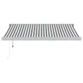 Auvent rétractable anthracite/blanc 3x2,5 m tissu et aluminium