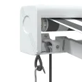 Auvent rétractable anthracite/blanc 3x2,5 m tissu et aluminium