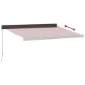 Auvent manuel rétractable bordeaux 350x250 cm