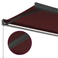 Auvent manuel rétractable bordeaux 350x250 cm