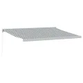 Auvent rétractable anthracite et blanc 4x3 m tissu et aluminium