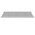 Auvent rétractable anthracite et blanc 4x3 m tissu et aluminium