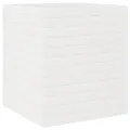 Jardinière blanc 40x40x46 cm bois de pin massif