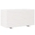 Jardinière blanc 90x40x49,5 cm bois de pin massif