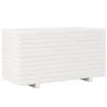Jardinière blanc 90x40x49,5 cm bois de pin massif