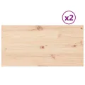 Dessus de table 2 pcs 90x45x2,5cm rectangulaire bois pin massif