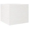 Jardinière blanc 80x80x68,5 cm bois de pin massif