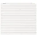 Jardinière blanc 80x80x68,5 cm bois de pin massif