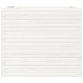 Jardinière blanc 80x80x68,5 cm bois de pin massif