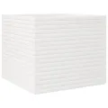 Jardinière blanc 80x80x68,5 cm bois de pin massif