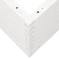 Jardinière blanc 80x80x68,5 cm bois de pin massif