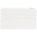Jardinière blanc 80x80x49,5 cm bois de pin massif