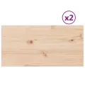 Dessus de table 2 pcs 60x30x1,7cm rectangulaire bois pin massif