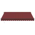 Auvent rétractable automatique avec LED bordeaux 400x300 cm