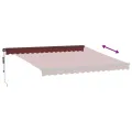 Auvent rétractable automatique avec LED bordeaux 400x300 cm
