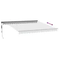 Auvent rétractable automatique avec LED anthracite et blanc