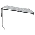 Auvent rétractable automatique anthracite et blanc 300x250 cm