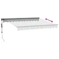 Auvent rétractable automatique anthracite et blanc 300x250 cm