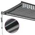 Auvent rétractable automatique anthracite et blanc 300x250 cm