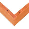 Jardinière cire marron 100x100x23 cm bois de pin massif