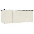 Tonnelle avec rideaux crème 6x3 m acier