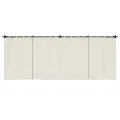 Tonnelle avec rideaux crème 6x3 m acier