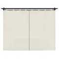 Tonnelle avec rideaux crème 6x3 m acier