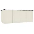 Tonnelle avec rideaux crème 6x3 m acier
