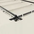 Tonnelle avec rideaux crème 6x3 m acier
