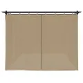 Tonnelle avec rideaux taupe 6x3 m acier
