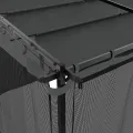 Tonnelle avec parois en filet anthracite 6x3 m acier