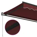 Auvent manuel rétractable bordeaux 450x350 cm