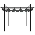 Tonnelle avec toit rétractable anthracite 3x3 m aluminium