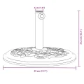 Base de parasol pour mâts Ø38 / 48 mm 12 kg rond
