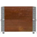 Jardinière marron 100x50 cm bois massif de pin