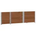 Jardinière marron 150x50 cm bois massif de pin