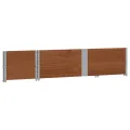 Jardinière marron 150x50 cm bois massif de pin