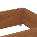 Jardinière marron 150x50 cm bois massif de pin