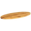 Dessus de table 90x40x2,5 cm ovale bois massif de manguier