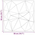 Panneaux muraux 12 pcs béton 50x50 cm XPS 3 m² losange