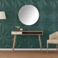 Panneaux muraux 48 pcs vert 50x50 cm XPS 12 m² étoile