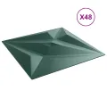 Panneaux muraux 48 pcs vert 50x50 cm XPS 12 m² étoile