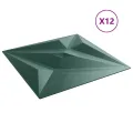 Panneaux muraux 12 pcs vert 50x50 cm XPS 3 m² étoile