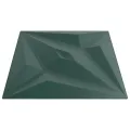 Panneaux muraux 12 pcs vert 50x50 cm XPS 3 m² étoile