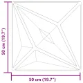 Panneaux muraux 12 pcs vert 50x50 cm XPS 3 m² étoile